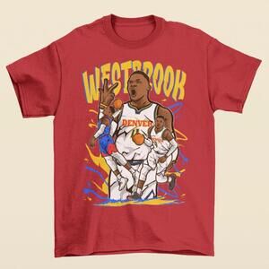 Russell Westbrook Cartoon Style Denver Basketball T-Shirt